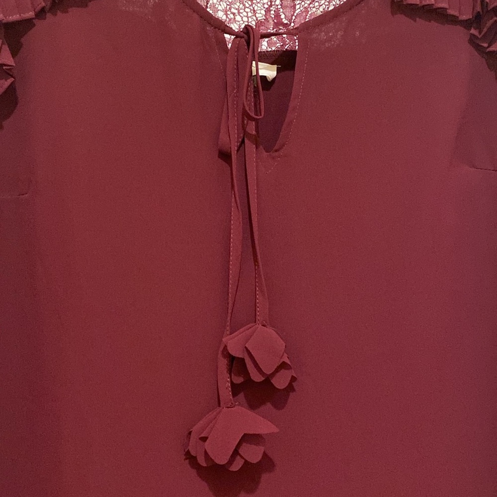Entro maroon large women's blouse - Picture 3 of 6